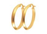 Paar Creolen LADY, gold (goldfarben), Ohrringe, Damen, Creolen