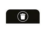 Rubbermaid Hinweistafel Configure für Recyclingstation 57 l, Restmüll, B 367 x T 20 x H 203 mm, schwarz