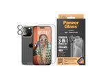 PanzerGlass Displayschutzglas »3-in-1 Bundle Pack«, für Apple iPhone 15 Pro Max, Displayschutzfolie, Bildschirmschutz, Schutzglas, kratz- & stossfest