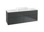 Villeroy und Boch Finion Waschtischunterschrank G73100HG 160x60,3x50,1cm, Glass White Matt, Midnight Blue Matt Lacquer