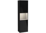 Villeroy und Boch Finion Hochschrank F460HHPH 41,8x151,6x27cm, links, Regal Sand Matt Lacquer, Glossy Black Lacquer