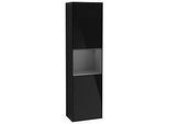 Villeroy und Boch Finion Hochschrank F470GKPH 41,8x151,6x27cm, rechts, Regal Anthracite Matt Lacquer, Glossy Black Lacquer