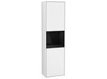 Villeroy und Boch Finion Hochschrank F470PHGF 41,8x151,6x27cm, rechts, Regal Glossy Black Lacquer, Glossy white lacquer
