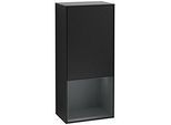 Villeroy und Boch Finion Seitenschrank F540HGPD 41,8x93,6x27cm, links, Regal unten Midnight Blue Matt, Black matt lacquer