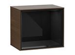 Villeroy und Boch Finion Regalmodul F580PHGN 41,8x35,6x27cm, Regal Glossy Black, Walnut veneer