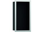 hansgrohe XtraStoris Wandnische 56095800 30x15x10cm, mit Designrahmen, mattschwarz, Edelstahl optic