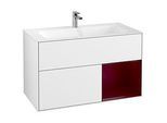 Villeroy und Boch Finion Waschtischunterschrank F040HBGF 99,6x59,1x49,8cm, Regal rechts Peony, Glossy white lacquer