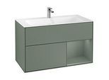 Villeroy und Boch Finion Waschtischunterschrank F040GMGM 99,6x59,1x49,8cm, Regal rechts Olive Matt Lacquer, Olive Matt Lacquer