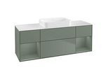 Villeroy und Boch Finion Waschtischunterschrank G741GMGM 160x60,3x50,1cm, Regale Olive matt lacquer, Olive Matt Lacquer