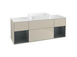 Villeroy und Boch Finion Waschtischunterschrank G741HGHH 160x60,3x50,1cm, Regale Midnight matt lacquer, Sand Matt Lacquer