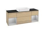 Villeroy und Boch Finion Waschtischunterschrank G742GJPC 160x60,3x50,1cm, Regale Light grey matt lacquer, Oak Veneer