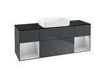 Villeroy und Boch Finion Waschtischunterschrank G742GJHG 160x60,3x50,1cm, Regale Light grey matt lacquer, Midnight Blue Matt Lacquer