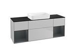 Villeroy und Boch Finion Waschtischunterschrank G742HGGJ 160x60,3x50,1cm, Regale Midnight matt lacquer, Light grey matt