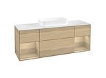 Villeroy und Boch Finion Waschtischunterschrank F741PCPC 160x60,3x50,1cm, Regale Oak Veneer, Oak Veneer
