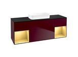 Villeroy und Boch Finion Waschtischunterschrank F742HFHB 160x60,3x50,1cm, Regale Gold matt lacquer, Peony Matt
