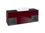 Villeroy und Boch Finion Waschtischunterschrank F742HGHB 160x60,3x50,1cm, Regale Midnight matt lacquer, Peony Matt