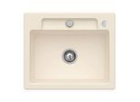 Villeroy und Boch Siluet Spüle 334602FU mit Ablaufgarnitur und Exzenterbetätigung, Ivory