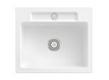 Villeroy und Boch Siluet Spüle 334601R1 mit Ablaufgarnitur und Handbetätigung, weiß