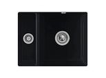 Villeroy und Boch Unterbauspüle 675802S5 mit Ablaufgarnitur und Excenterbetätigung, Ebony