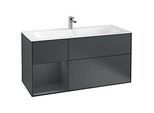Villeroy und Boch Finion Waschtischunterschrank F060HGHG 119,6x59,1cm, Regal links Midnight Blue Matt Lacquer, Midnight Blue Matt Lacquer