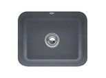 Villeroy und Boch Unterbauspüle 670601i4 mit Ablaufgarnitur, Handbetätigung, Befestigungssatz, Graphit