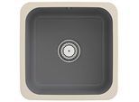 Villeroy und Boch Unterbauspüle 670301SL mit Ablaufgarnitur, Handbetätigung, Befestigungssatz, Stone