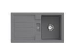 Villeroy & Boch Flavia Einbauspüle 330501SL mit Ablaufgarnitur und Handbetätigung, Stone