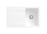 Villeroy und Boch Flächenbündige Spüle 33341FRW mit Ablaufgarnitur und Handbetätigung, Stone White
