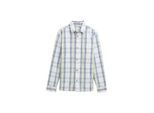 TOM TAILOR Herren Overshirt mit Karomuster, blau, Kariert, Gr. M