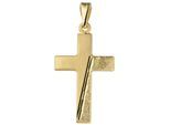 Kreuzanhänger JOBO "Anhänger Kreuz", gold (gelbgold 333), Schmuckanhänger, Damen, Gelbgold 333, 333 Gold