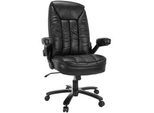 Mid.you Chefsessel , Schwarz , Textil , Drehkreuz , 85x122x82 cm , Wippmechanik mit Härtegradeinstellung, ergonomische Rückenlehne , Büromöbel, Bürostühle, Chefsessel