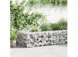 vidaXL Gabionenwand mit Abdeckung Verzinkter Stahl 900×50×50 cm