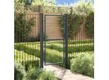 vidaXL Mesh-Gartentor Verzinkter Stahl 100 x 225 cm Grau
