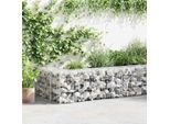vidaXL Gabionenwand mit Abdeckung Verzinkter Stahl 600×30×50 cm