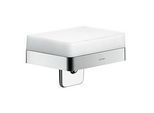 hansgrohe Axor Universal Circular Universal Seifenspender 42819000 Wandmontage, mit Ablage, Glas, Halter chrom
