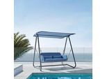 Hollywoodschaukel Ilva Blu Blau Outdoorstoff/Metall