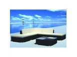 vidaXL 6-tlg. Garten-Lounge-Set mit Auflagen Poly Rattan Schwarz