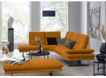 Ecksofa W.SCHILLIG "broadway, Designsofa, toller Sitzkomfort, zeitlos, elegant, L-Form", gelb (brandy s37), B:284cm H:94cm T:224cm, Stoff S37 (100% Polyester): Luxus-Microfaser in Lederoptik, Sofas, Ecksofa, Sitztiefenverstellung, Kopfteil- & Seitenteilverstellung, Breite 284cm