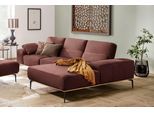 Ecksofa W.SCHILLIG "run, Designsofa mit tollem Sitzkomfort, bequem, L-Form", rot (rosso marone z73), B:299cm H:88cm T:178cm, Longlife Xtra-Leder Z73: Naturwalkleder der Luxusklasse aus den erlesensten Rohhäuten. Hautstärke 1, 1 – 1, 3 mm;ROHLEDER Jacquard-Flachgewebe Q2 W60 (63% Polyester, 37% Polyacryl);ROHLEDER Chenille-Flachgewebe Q2 W77 (68% Polyacryl, 32% Polyester);Stoff S37 (100% Polyester)