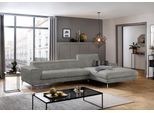 Ecksofa W.SCHILLIG "piedroo, Designsofa mit tollem Sitzkomfort, elegant und bequem, L-Form", grau (grau r66), B:343cm H:70cm T:193cm, Chenille-Flachgewebe R66 (85% Polyester, 15% Nylon), Sofas, Ecksofa, Kopfteilverstellung, wahlweise mit Sitztiefenverstellung, Breite 343cm