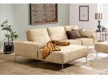 Ecksofa W.SCHILLIG "run, Designsofa mit tollem Sitzkomfort, bequem, L-Form", beige (sahara s37), B:319cm H:88cm T:178cm, Longlife Xtra-Leder Z73: Naturwalkleder der Luxusklasse aus den erlesensten Rohhäuten. Hautstärke 1, 1 – 1, 3 mm;ROHLEDER Jacquard-Flachgewebe Q2 W60 (63% Polyester, 37% Polyacryl);ROHLEDER Chenille-Flachgewebe Q2 W77 (68% Polyacryl, 32% Polyester);Stoff S37 (100% Polyester), So