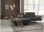 Ecksofa W.SCHILLIG "enjoy&MORE, mit tollem Sitzkomfort, elegant und bequem, L-Form", grau (anthrazit r66), B:294cm H:87cm T:185cm, Chenille-Flachgewebe R66 (85% Polyester, 15% Nylon);Longlife Xtra-Leder Z59: Glattleder mit modischer Prägung. Hautstärke 0, 9 - 1, 1 mm;Stoff S37 (100% Polyester), Sofas, Ecksofa, mit Sitztiefenverstellung, Füße silber matt, Breite 294 cm