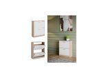 Vicco Schuhschrank Gizmo Eiche Weiß 59 x 73 cm 2 Fächer