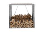 vidaXL Brennholzlager Verzinkter Stahl 163 x 83 x 154 cm Braun