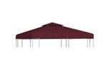 vidaXL Pavillon-Dachplane mit Kaminabzug 310 g/m² 3x3 m Weinrot