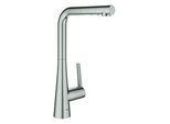 Grohe Zedra Spültischmischer 32553DC2 supersteel, herausziehbare Dual-Brause