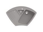 Villeroy und Boch Arena Eck Eckspüle 672901KD Ablaufgarnitur, Handbetätigung, Resteschale, Fossil