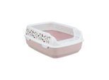 Trixie Delio Cat Litter Tray Rim Light Lilac/White