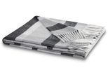 Plaid BIEDERLACK "Harmony", grau, B:130cm L:170cm, Baumwolle, Polyacryl, Wohndecken, im modernen Karo-Look, mit Fransen