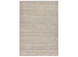 Wollteppich THEKO "Pure UNI", grau, B:250cm H:14mm L:300cm, Schurwolle, Teppiche, Handwebteppich, meliert, reine Wolle, handgewebt